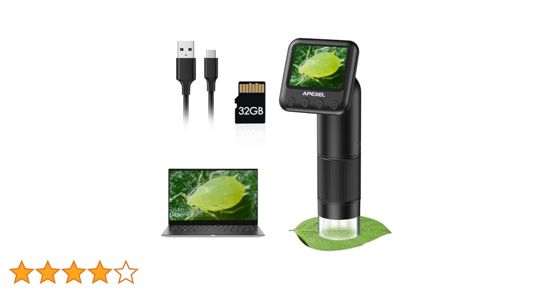 Amazon.co.jp: APEXEL 顕微鏡 スマホ800倍ハンディ―持ち運び